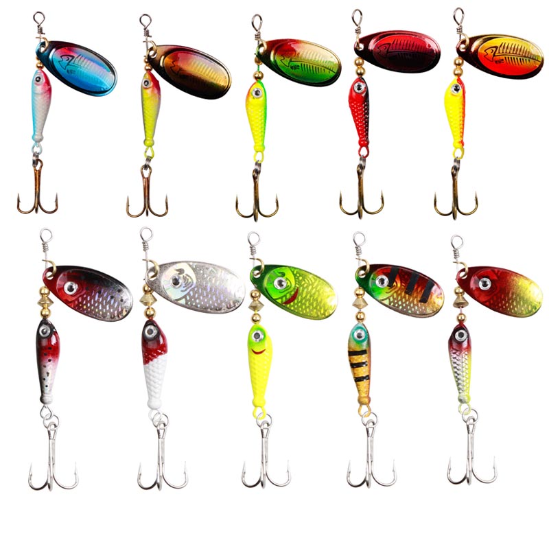 10 adet/takım Spinner Lures 9. - Fishing Hook Treble incelemesi ve fiyatı
